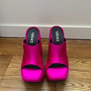 Versace Fuchsia Platform Sandals